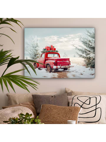 OnlyWow Leinwand Bilder Rot
