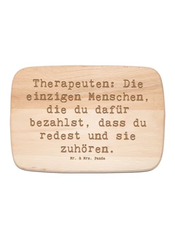 Mr. & Mrs. Panda Schneidebrett Holz Spruch Wunderbare Therapeuti... in Transparent