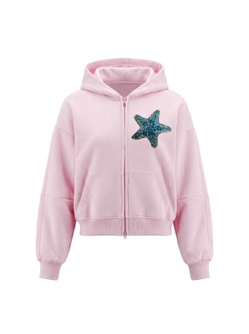IZIA Women Hoodie in Light Rose