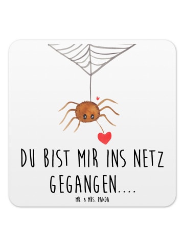 Mr. & Mrs. Panda Untersetzer Spinne Agathe Liebe mit Spruch in Weiß