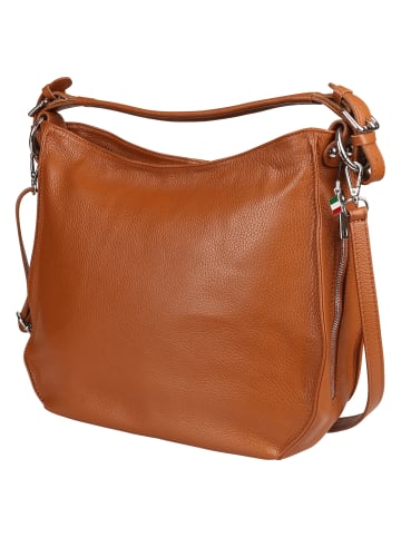 Florence Florence Schultertasche Leder tan, mittelbraun ca. 38cm