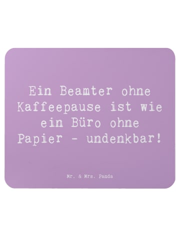 Mr. & Mrs. Panda Mousepad Spruch Beamter Kaffeepause mit Spruch in Lavendeltraum