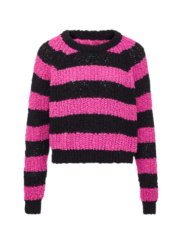 myMo Damen Sweater in SCHWARZ LILA