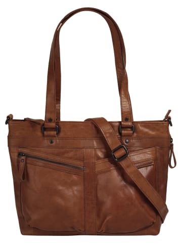 SPIKES & SPARROW Shopper in cognac
