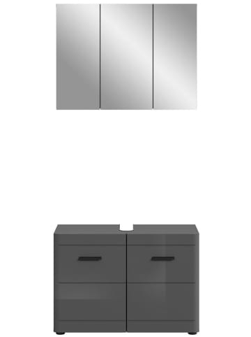 ebuy24 Badmöbelset Soft Grau 80 x 34 cm