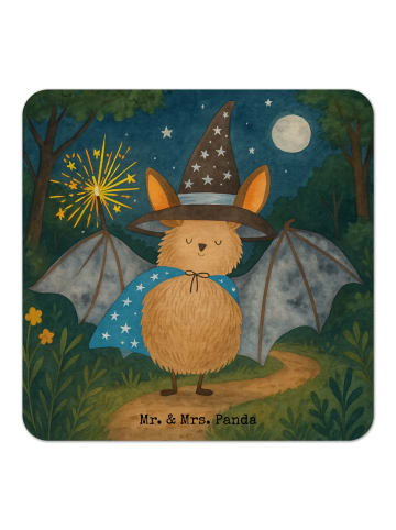 Mr. & Mrs. Panda Tischuntersetzer Fledermaus Zauberer Design ohn... in Weiß
