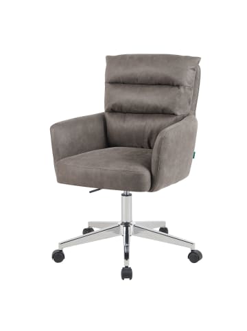 DUBI Möbel 2er-Set: Bürostuhl Mika-Svenja in Taupe - (B)60 x (H)92 x  (T)66 cm