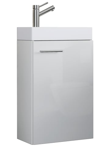 VCM  2-tlg. Gäste WC Waschplatz Waschtisch schmal Slito in Weiß