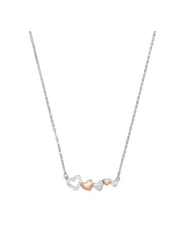 Amor Kette mit Anhänger Silber 925, rhodiniert+rosévergoldet in Bicolor