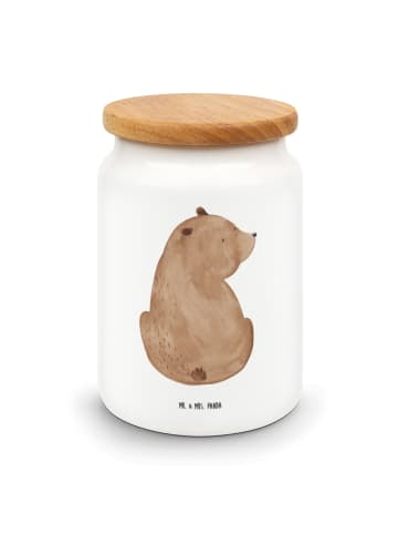 Mr. & Mrs. Panda Kaffeedose Bär Schulterblick ohne Spruch in Weiß