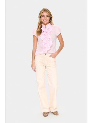 SAINT TROPEZ Langarm - Hemd TilliSZ Gerade Passform in Pink-a-boo