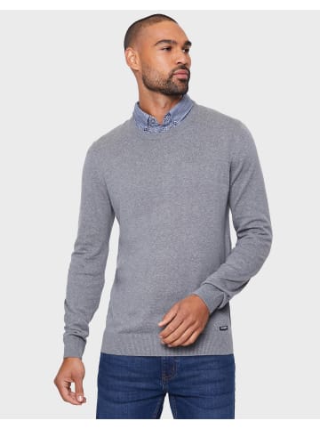 Threadbare Strickpullover Gibbs in Mid Grey Marl
