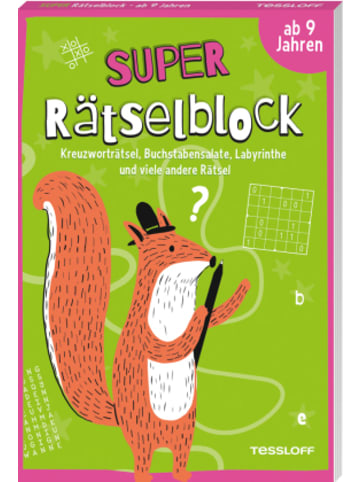 Tessloff Buch - Super Rätselblock ab 9 Jahren.Kreuzworträtsel, Buchstabensalat