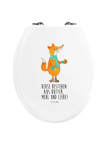 Mr. & Mrs. Panda WC Sitz Fuchs Keks mit Spruch in Weiß