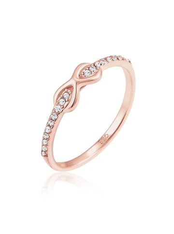 Elli Ring 925 Sterling Silber Infinity in Rosegold