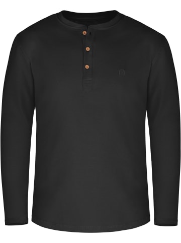 normani Herren Langarm Shirt aus Bio-Baumwolle Neuville in Schwarz