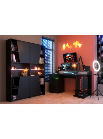 Parisot Jugendzimmer Gaming Set mit Schreibtisch und Schrank inkl. LED