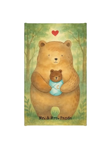 Mr. & Mrs. Panda Gästehandtuch Bär Baby Design ohne Spruch in Weiß