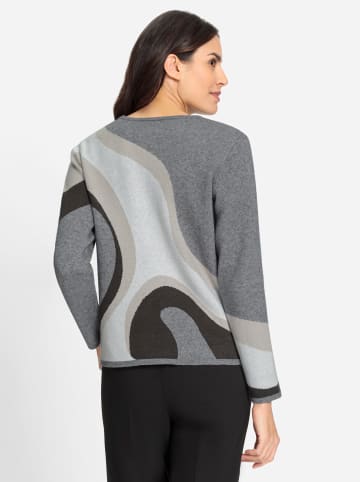 WITT WEIDEN Strickpullover in graphit-grau-gemustert