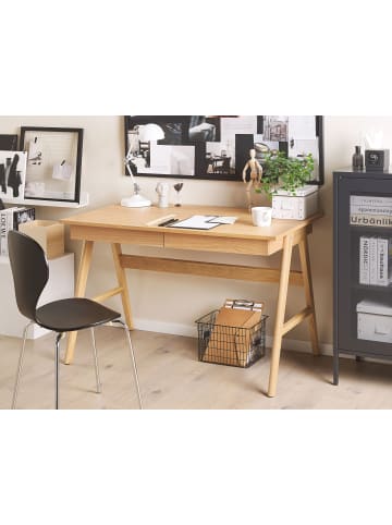 Beliani Schreibtisch SHESLAY in Braun - (W) 120 x (H) 75 x (L) 70 cm