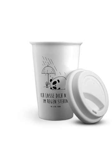 Mr. & Mrs. Panda Thermobecher Panda Freundschaft mit Spruch in Weiß