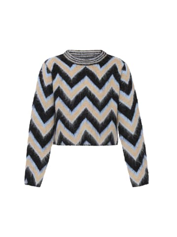 IZIA Women Sweater in black multicolor