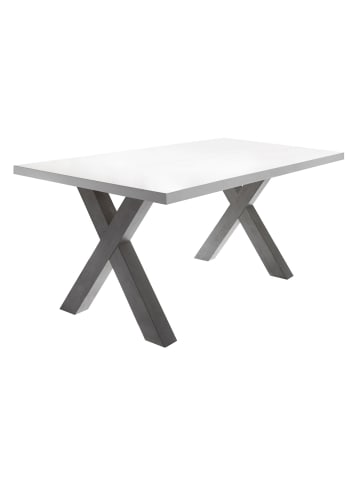 58 aufm Kessel ESSZIMMERTISCH Eike 4 140 x 90 x 75 Esstisch Graphit/Weiß Matt Lack
