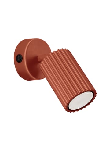 Nice Lamps Wandleuchte GLEAM roter Ockere mit Schalter H 16 cm