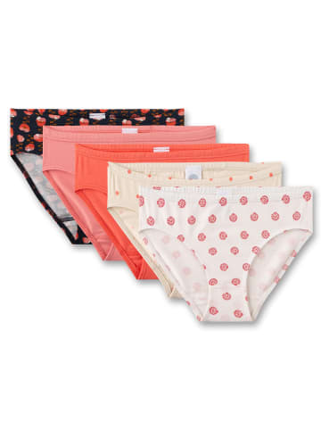 Sanetta Slip 5er Pack in Weiß/Orange/Schwarz