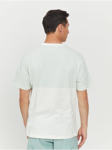 MAZINE T-Shirt Felton Striped T in offwhite/cobalt green