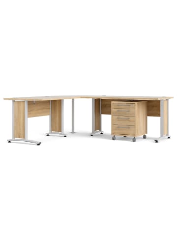 ebuy24 Schreibtisch Prisme Eiche Dekor 230 x 200 cm
