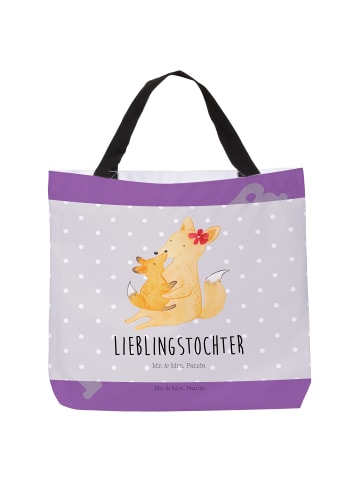 Mr. & Mrs. Panda Schultertasche Fuchs Mama mit Spruch in Grau Pastell