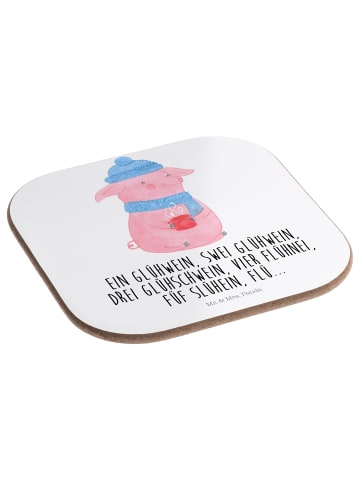 Mr. & Mrs. Panda weinflaschenuntersetzer Schweinchen Glühwein mi... in Weiß
