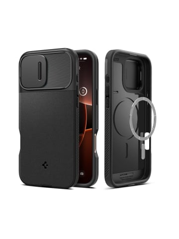 Spigen Spigen Optik Armor mit Magnetfunktion Hülle iPhone 16 Pro Schwarz in Schwarz