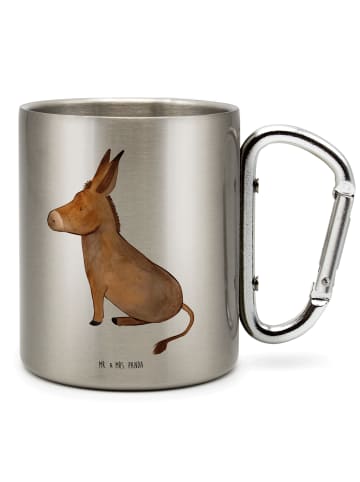 Mr. & Mrs. Panda Tasse Esel ohne Spruch in Silber