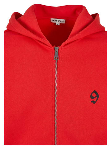 9N1M SENSE Zip-Kapuzenpullover in rot