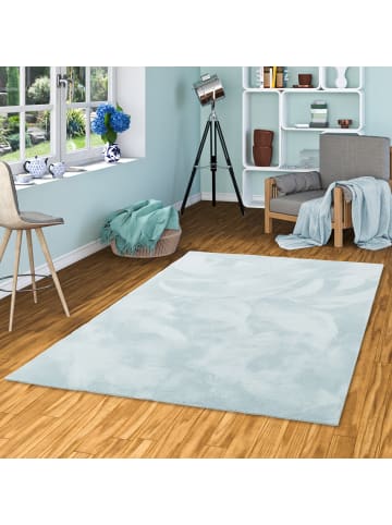 Pergamon Fellteppich Pearl in blau