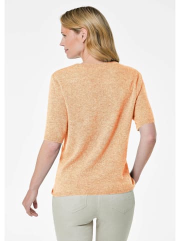 GOLDNER Halbarmpullover mit Rundhals aus Kaschmir in pfirsich