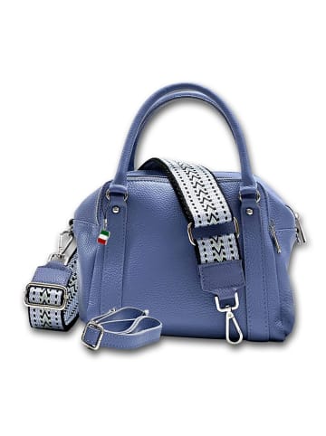 Florence Leder Umhängetasche, Citytasche Florence Tasche blau ca. 22cm