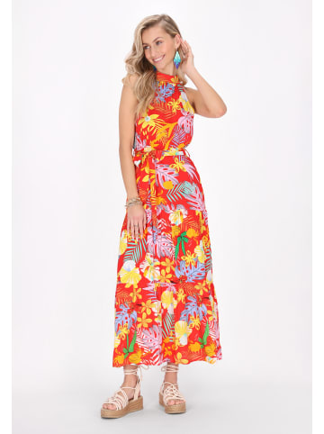 IZIA Women Dress in red multicolor