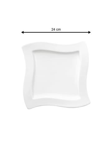 Villeroy & Boch 4er Set Frühstücksteller NewWave ø 24 cm in weiß