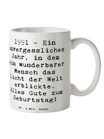 Mr. & Mrs. Panda Haferl Spruch 1991 Geburtstag mit Spruch in Weiß