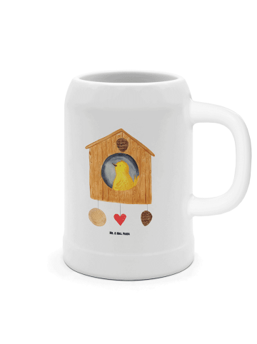 Mr. & Mrs. Panda Bierkrug Vogelhaus Home ohne Spruch in Weiß