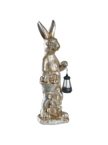 Beliani Gartenfigur OTTERUP in Gold/Silber - (W) 23 x (H) 72 x (L) 26 cm