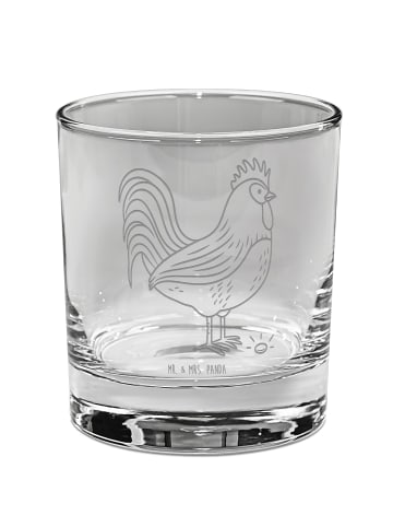 Mr. & Mrs. Panda Whiskey Glas Hahn Korn ohne Spruch in Transparent