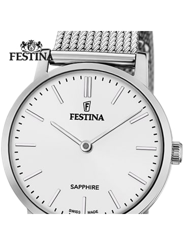 Festina Analog-Armbanduhr Festina Swiss Made silber klein (ca. 29mm)