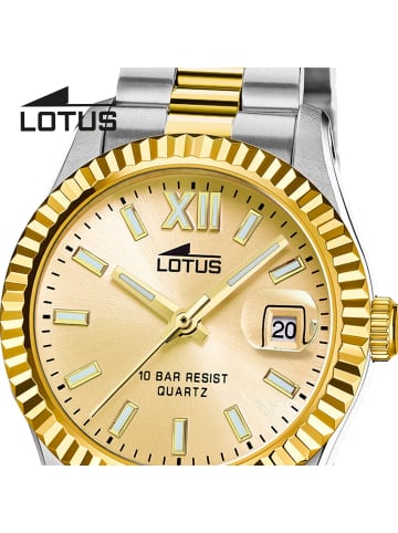 Lotus Chronograph-Armbanduhr Lotus Classic silber, gold mittel (ca. 32,5mm)