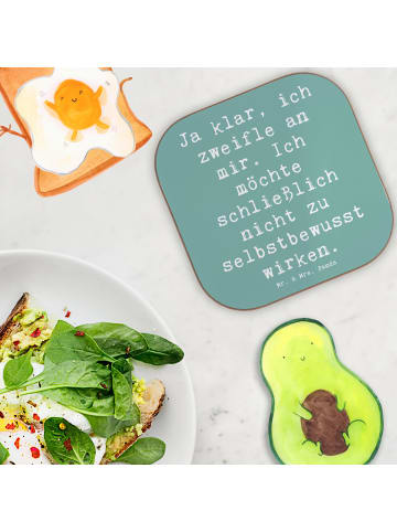 Mr. & Mrs. Panda Becheruntersetzer Spruch Selbstzweifel Charm mi... in Meeresbrise