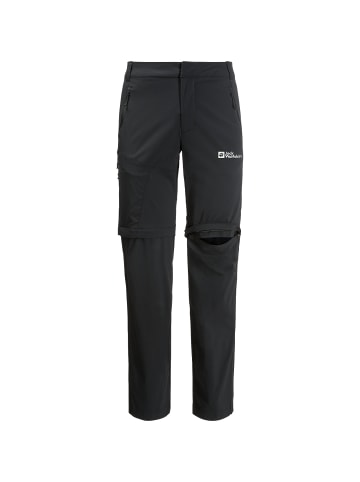 Jack Wolfskin GLASTAL ZIP AWAY PANTS M in Schwarz