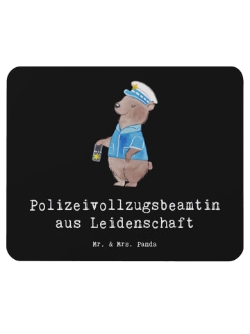 Mr. & Mrs. Panda Mouse Pad Polizeivollzugsbeamtin Leidenschaft m... in Schwarz